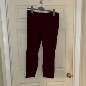 GAP Burgundy Skinny Ankle Pants